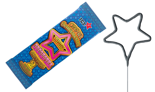  Бенгальские свечи фигурные 2 шт "Звездочка"  в Астрахани